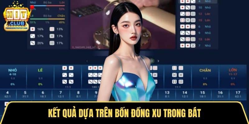 Kết quả dựa trên bốn đồng xu trong bát